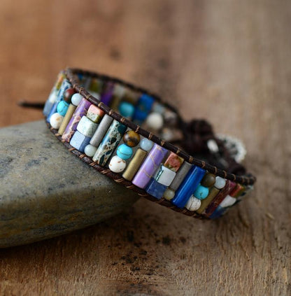 Agaat Natuurstenen Positiviteit Armband - Handgemaakt Myspirituals