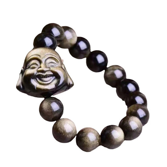 Buddha Obsidian Armband - MySpirituals