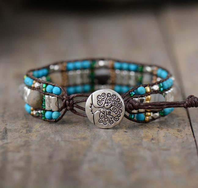 Bohemian Tree Of Life Natuurstenen Armband - Handgemaakt Myspirituals