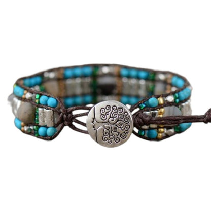 Bohemian Tree Of Life Natuurstenen Armband - Handgemaakt Myspirituals