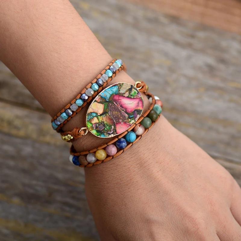 Kleurrijke Bohemian Wikkelarmband Myspirituals