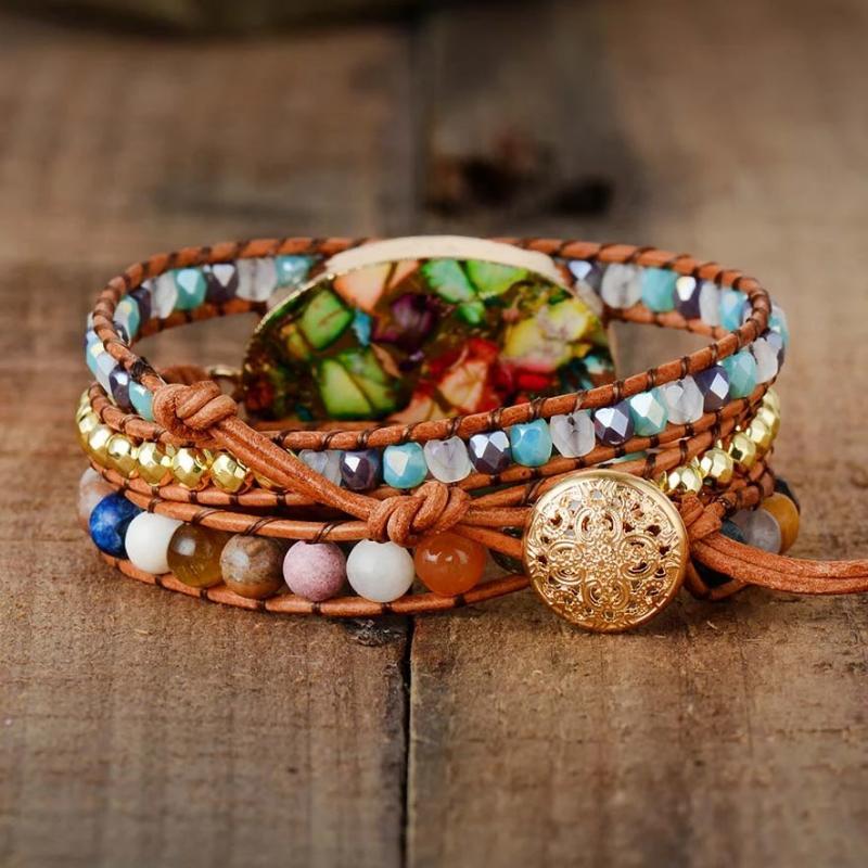 Kleurrijke Bohemian Wikkelarmband Myspirituals