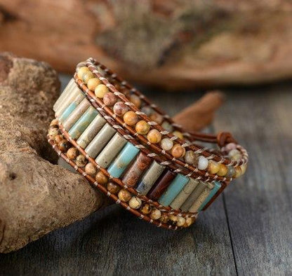 Lederen Bohemian Armband - Handgemaakt Myspirituals