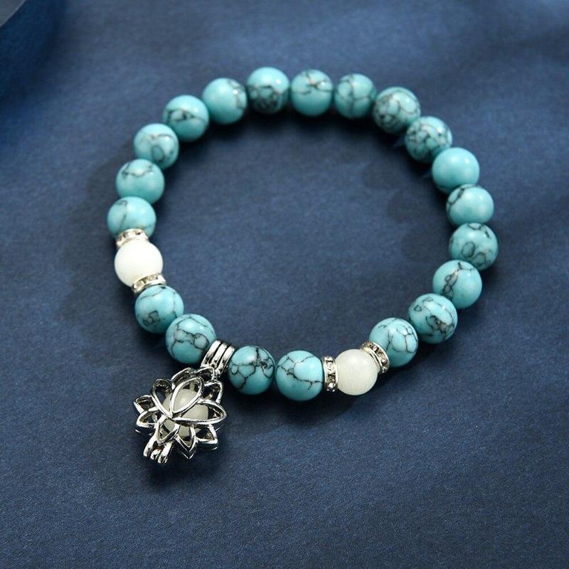 Natuurlijke Lichtgevende Lotus armband Myspirituals