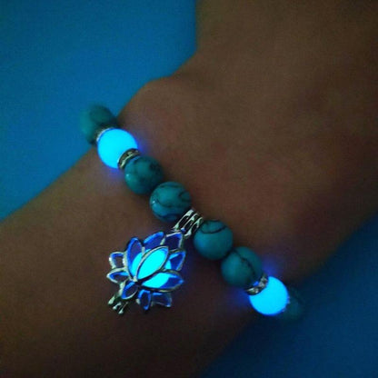 Natuurlijke Lichtgevende Lotus armband Myspirituals