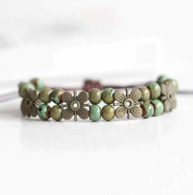 Natuurstenen Bloemen Armband Myspirituals