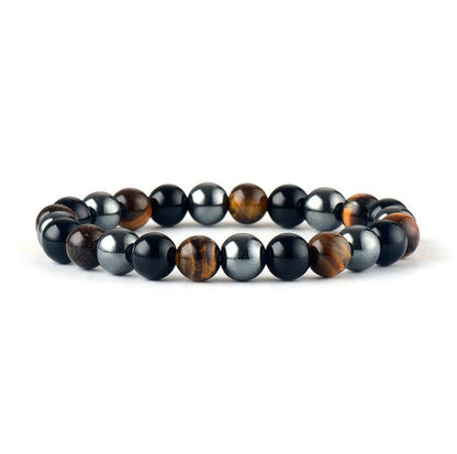 MySpirituals -Tijger Oog, Obsidiaan en Armband - Natuursteen