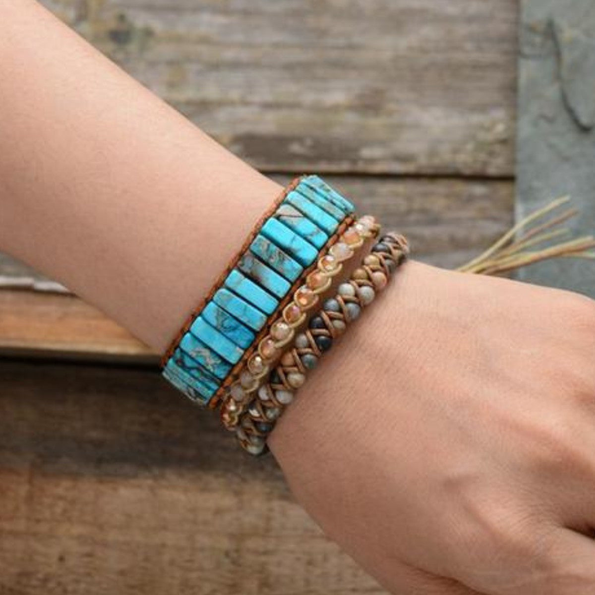Turquoise Chakra Armband - Handgemaakt Myspirituals