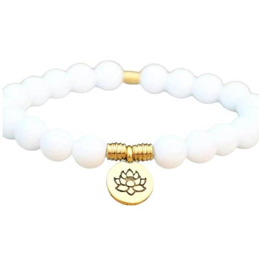 Witte Lotus Armband Myspirituals