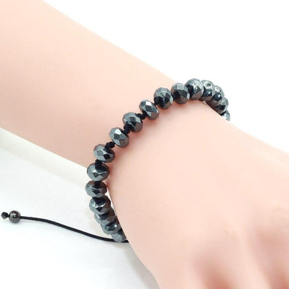 Zwarte Hematiet Kralen Armband Myspirituals
