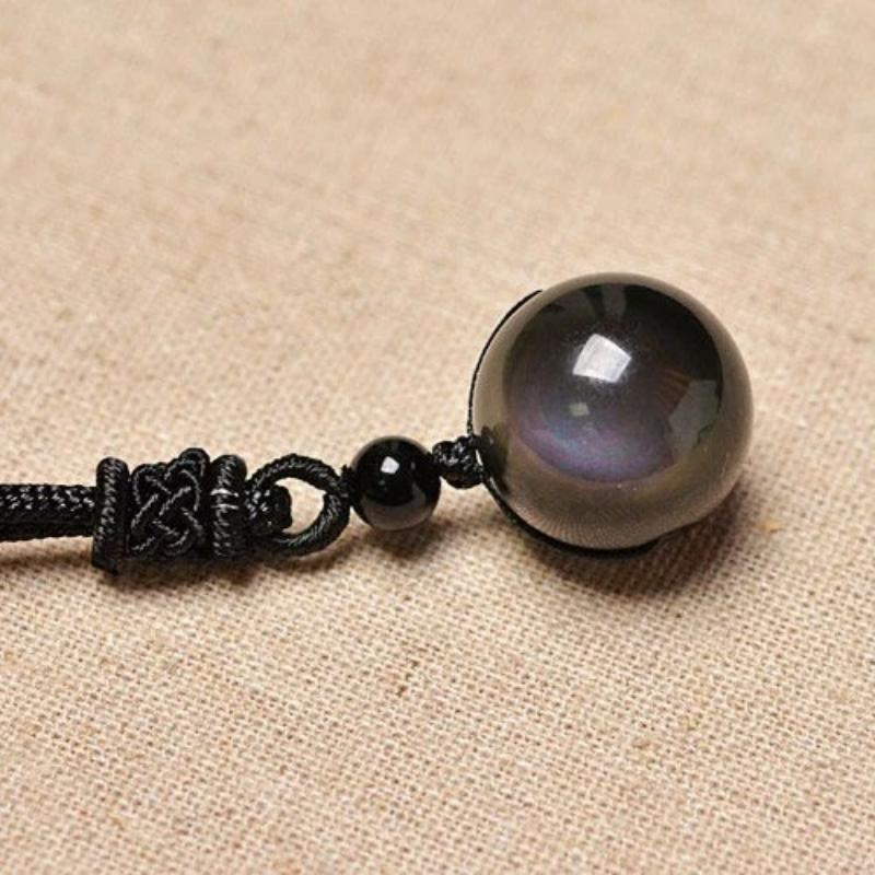 Zwarte Obsidiaan Regenboog Ketting Myspirituals